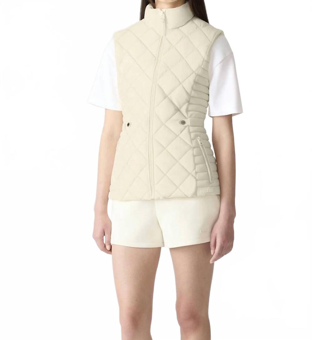 NEW MACKAGE ladies light down vest in cream
